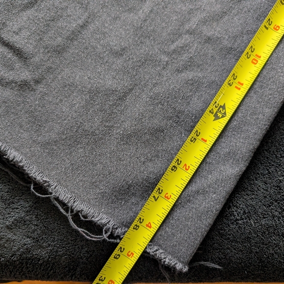 Black Distressed High Rise Wide Leg Raw Cut Rewash Jeans 31x28 Grunge Neutral - Picture 13 of 13